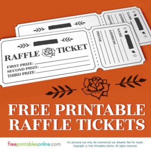 printable tickets and coupons free printables online free numbered raffle ticket template