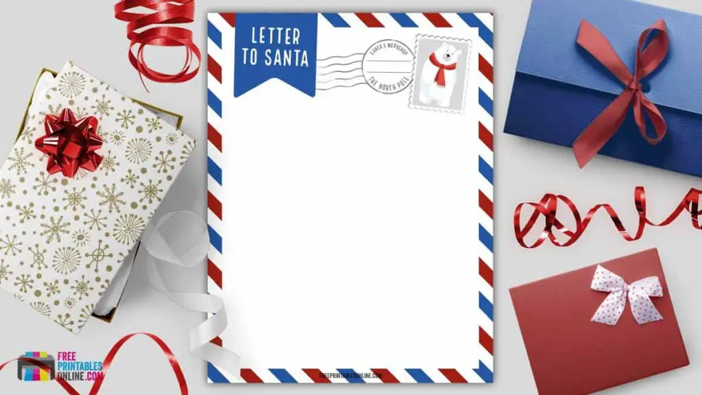 Printable Blank Letter to Santa